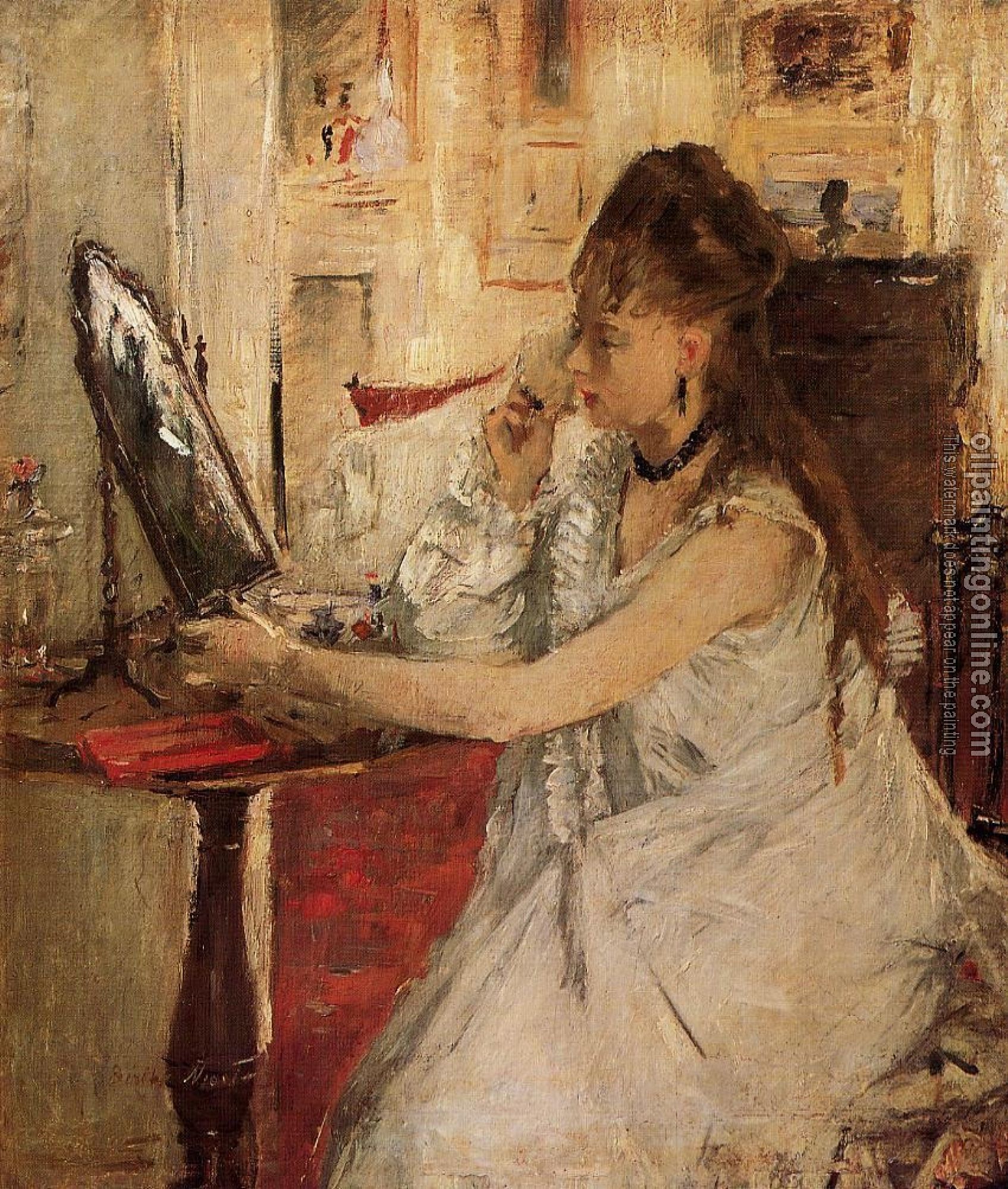 Morisot, Berthe - Young Woman Powdering Her Face